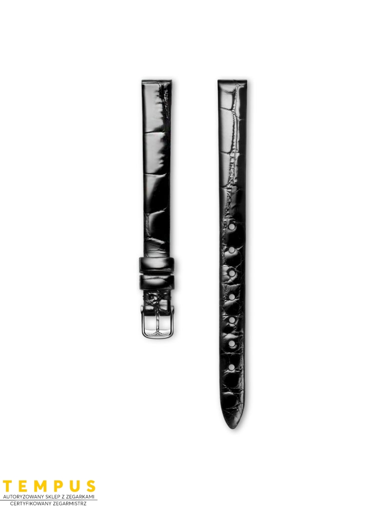 Pasek Longines błyszczący czarny ze skóry aligatora L682112838 - LONGINES - paski do zegarków Pasek Longines błyszczący czarny ze skóry aligatora L682112838 - LONGINES - paski do zegarków