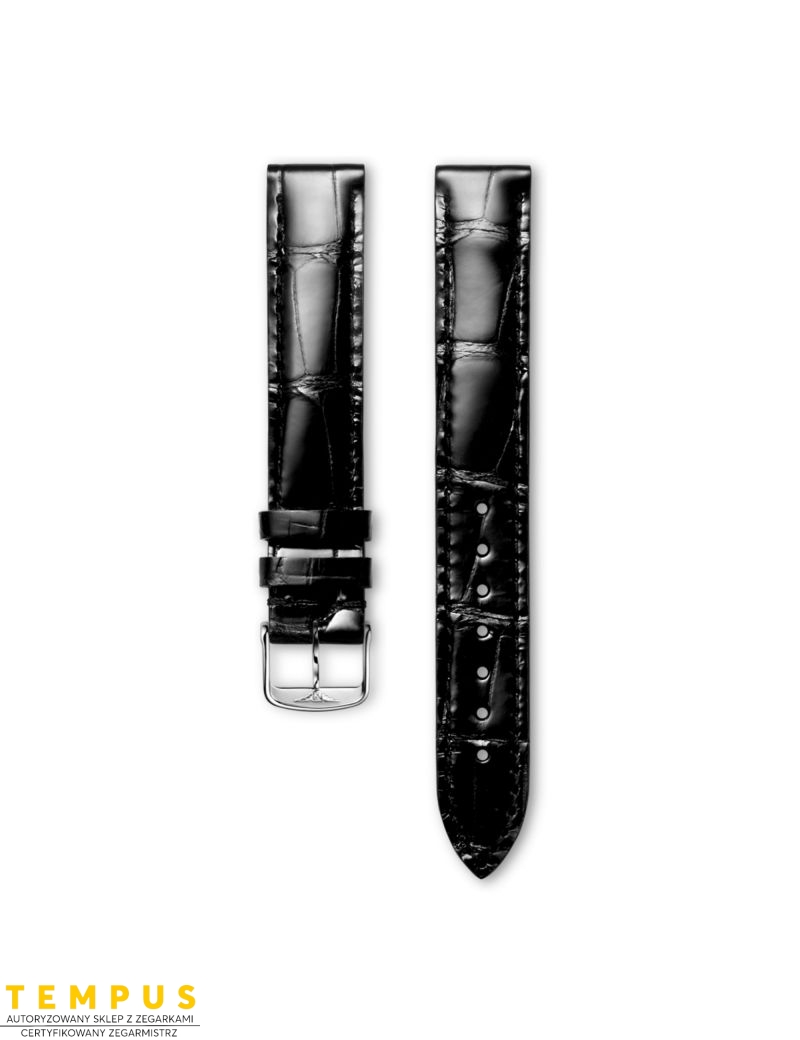Pasek Longines błyszczący czarny ze skóry aligatora L682113728 - LONGINES - paski do zegarków Pasek Longines błyszczący czarny ze skóry aligatora L682113728 - LONGINES - paski do zegarków