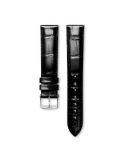 Pasek Longines błyszczący czarny ze skóry aligatora L682134844 - LONGINES - paski do zegarków
