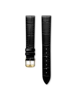 Pasek Longines błyszczący czarny ze skóry cielęcej L682117438 - LONGINES - paski do zegarków