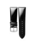 Pasek Longines błyszczący czarny ze skóry cielęcej L682123673 - LONGINES - paski do zegarków