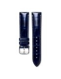 Pasek Longines błyszczący niebieski ze skóry aligatora L682118160 - LONGINES - paski do zegarków