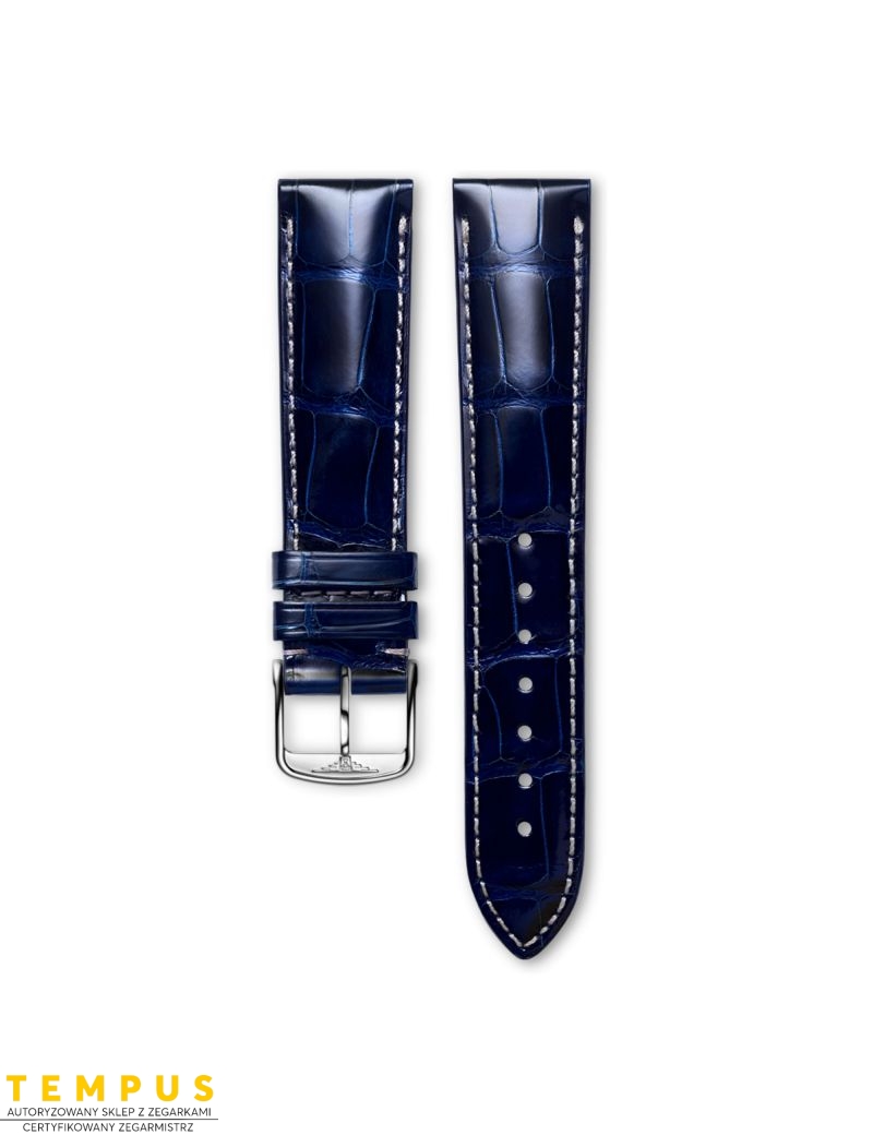 Pasek Longines błyszczący niebieski ze skóry aligatora L682118160 - LONGINES - paski do zegarków Pasek Longines błyszczący niebieski ze skóry aligatora L682118160 - LONGINES - paski do zegarków