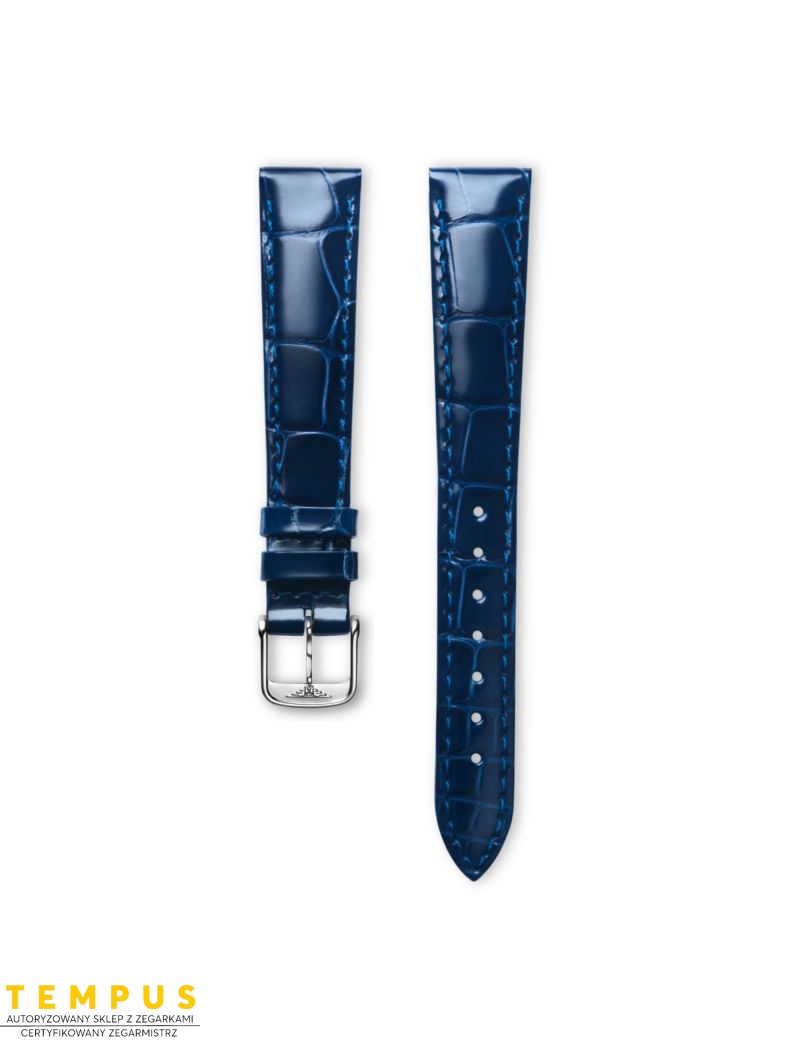 Pasek Longines błyszczący niebieski ze skóry aligatora L682159742 - LONGINES - paski do zegarków Pasek Longines błyszczący niebieski ze skóry aligatora L682159742 - LONGINES - paski do zegarków