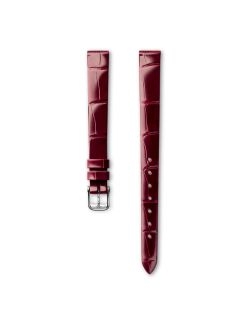 Pasek Longines błyszczący bordowy ze skóry aligatora L682124715 - LONGINES - paski do zegarków