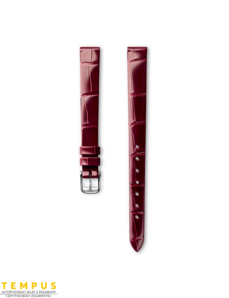 Pasek Longines błyszczący bordowy ze skóry aligatora L682124715 - LONGINES - paski do zegarków Pasek Longines błyszczący bordowy ze skóry aligatora L682124715 - LONGINES - paski do zegarków