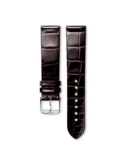 Pasek Longines błyszczący brązowy ze skóry aligatora L682110115 - LONGINES - paski do zegarków