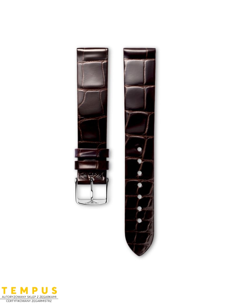 Pasek Longines błyszczący brązowy ze skóry aligatora L682111474 - LONGINES - paski do zegarków Pasek Longines błyszczący brązowy ze skóry aligatora L682111474 - LONGINES - paski do zegarków