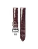 Pasek Longines błyszczący brązowy ze skóry aligatora L682121345 - LONGINES - paski do zegarków