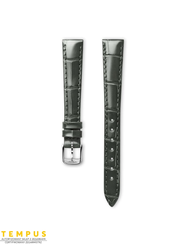 Pasek Longines błyszczący szary ze skóry aligatora L682145118 - LONGINES - paski do zegarków Pasek Longines błyszczący szary ze skóry aligatora L682145118 - LONGINES - paski do zegarków