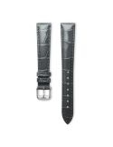 Pasek Longines błyszczący szary ze skóry aligatora L682145123 - LONGINES - paski do zegarków