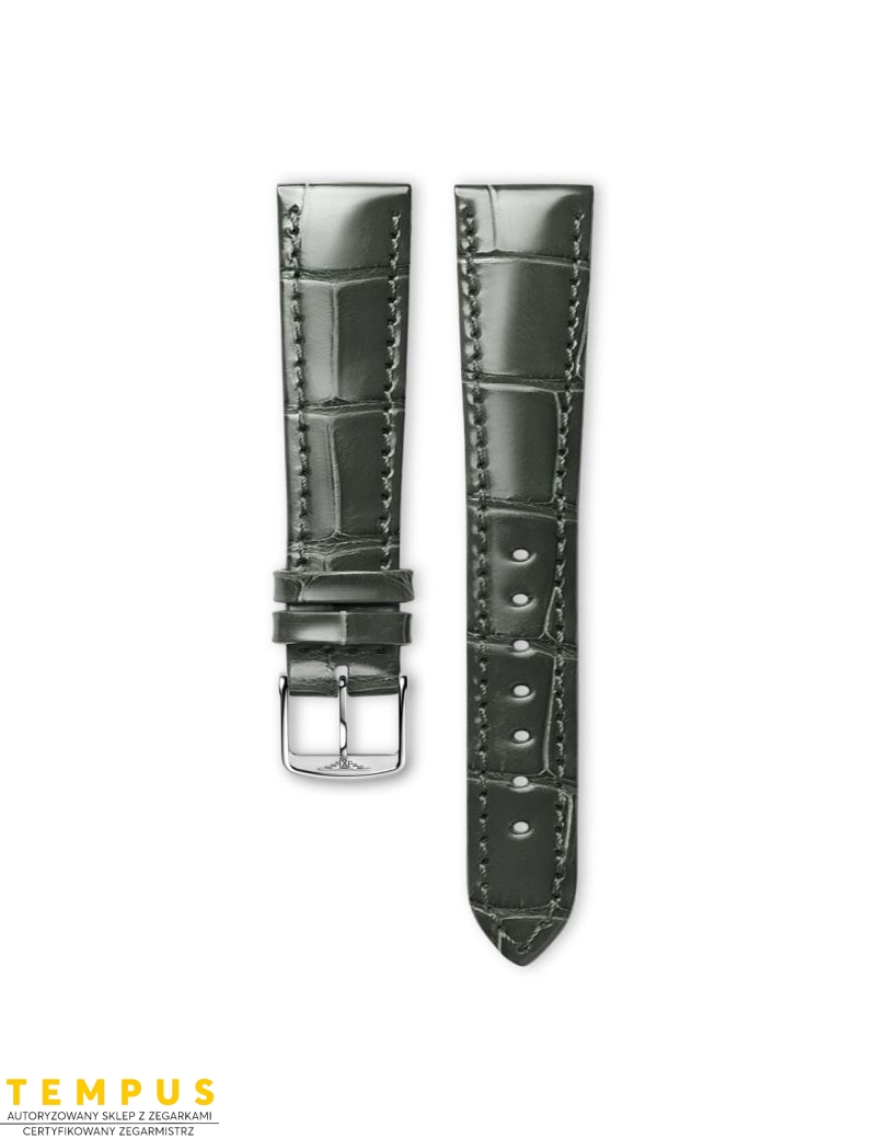 Pasek Longines błyszczący szary ze skóry aligatora L682145133 - LONGINES - paski do zegarków Pasek Longines błyszczący szary ze skóry aligatora L682145133 - LONGINES - paski do zegarków