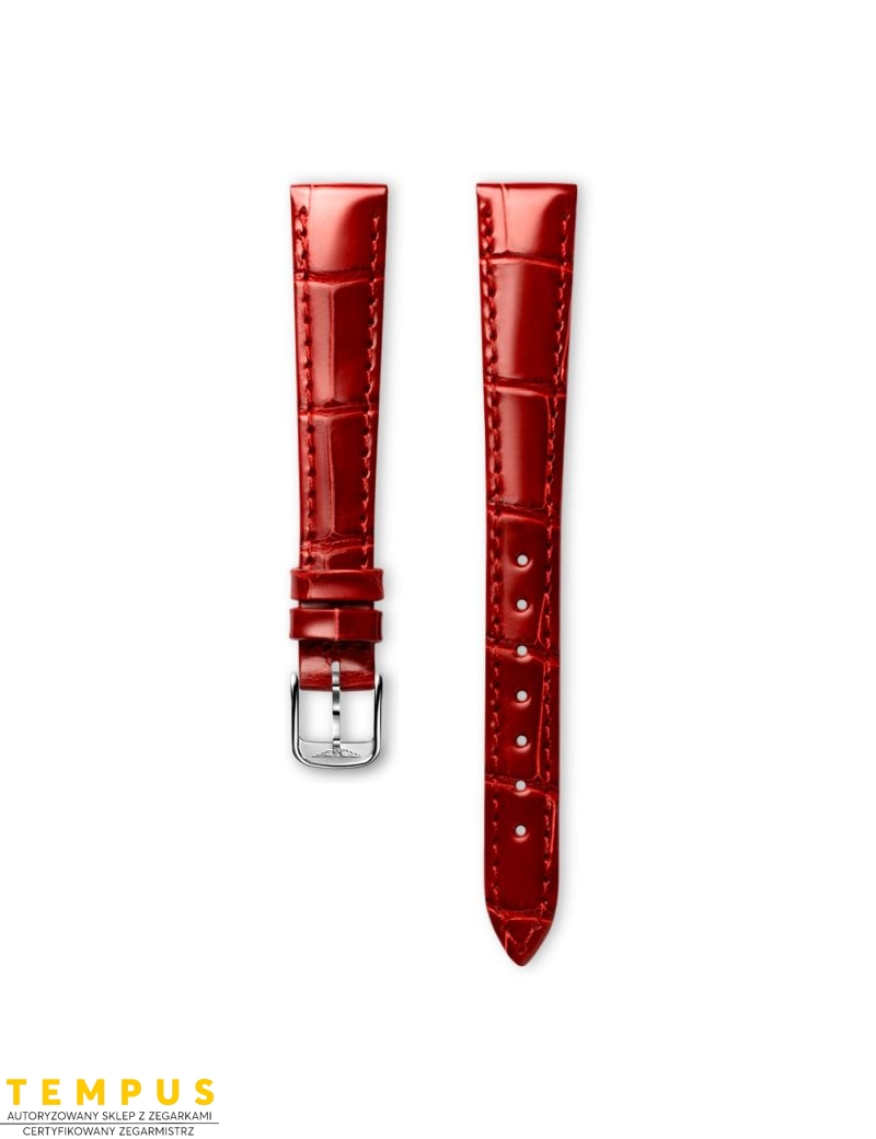 Pasek Longines błyszczący czerwony ze skóry aligatora L682145117 - LONGINES - paski do zegarków Pasek Longines błyszczący czerwony ze skóry aligatora L682145117 - LONGINES - paski do zegarków
