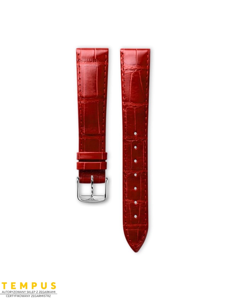 Pasek Longines błyszczący czerwony ze skóry aligatora L682145127 - LONGINES - paski do zegarków Pasek Longines błyszczący czerwony ze skóry aligatora L682145127 - LONGINES - paski do zegarków