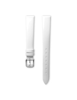 Pasek Longines błyszczący biały ze skóry cielęcej L682101219 - LONGINES - paski do zegarków