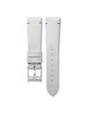 Pasek Longines ze szczotkowanej białej skóry cielęcej L682155400 - LONGINES - paski do zegarków