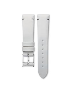 Pasek Longines ze szczotkowanej białej skóry cielęcej L682155400 - LONGINES - paski do zegarków