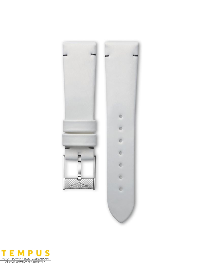 Pasek Longines ze szczotkowanej białej skóry cielęcej L682155400 - LONGINES - paski do zegarków Pasek Longines ze szczotkowanej białej skóry cielęcej L682155400 - LONGINES - paski do zegarków