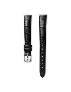 Pasek Longines matowy czarny ze skóry aligatora L682101113 - LONGINES - paski do zegarków