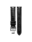 Pasek Longines matowy czarny ze skóry aligatora L682149173 - LONGINES - paski do zegarków