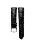 Pasek Longines matowy czarny ze skóry aligatora L682152087 - LONGINES - paski do zegarków