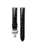 Pasek Longines matowy czarny ze skóry aligatora L682152089 - LONGINES - paski do zegarków