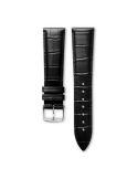 Pasek Longines matowy czarny ze skóry cielęcej L682101263 - LONGINES - paski do zegarków