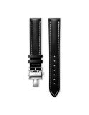 Pasek Longines matowy czarny ze skóry cielęcej L682125379 - LONGINES - paski do zegarków
