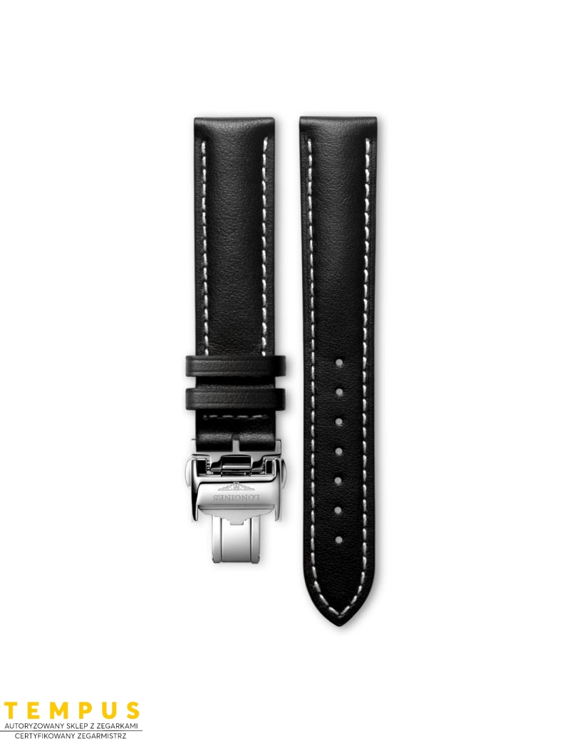 Pasek Longines matowy czarny ze skóry cielęcej L682132177 - LONGINES - paski do zegarków Pasek Longines matowy czarny ze skóry cielęcej L682132177 - LONGINES - paski do zegarków