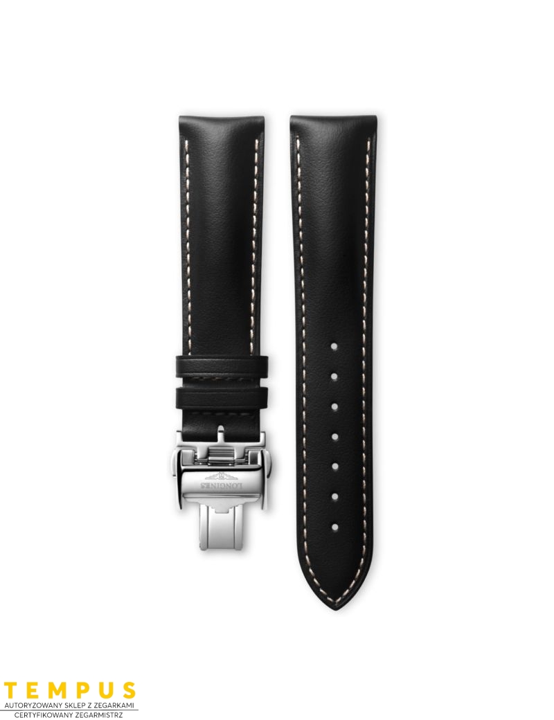 Pasek Longines matowy czarny ze skóry cielęcej L682159967 - LONGINES - paski do zegarków Pasek Longines matowy czarny ze skóry cielęcej L682159967 - LONGINES - paski do zegarków