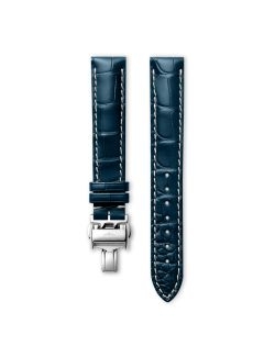 Pasek Longines matowy niebieski ze skóry aligatora L682153040 - LONGINES - paski do zegarków