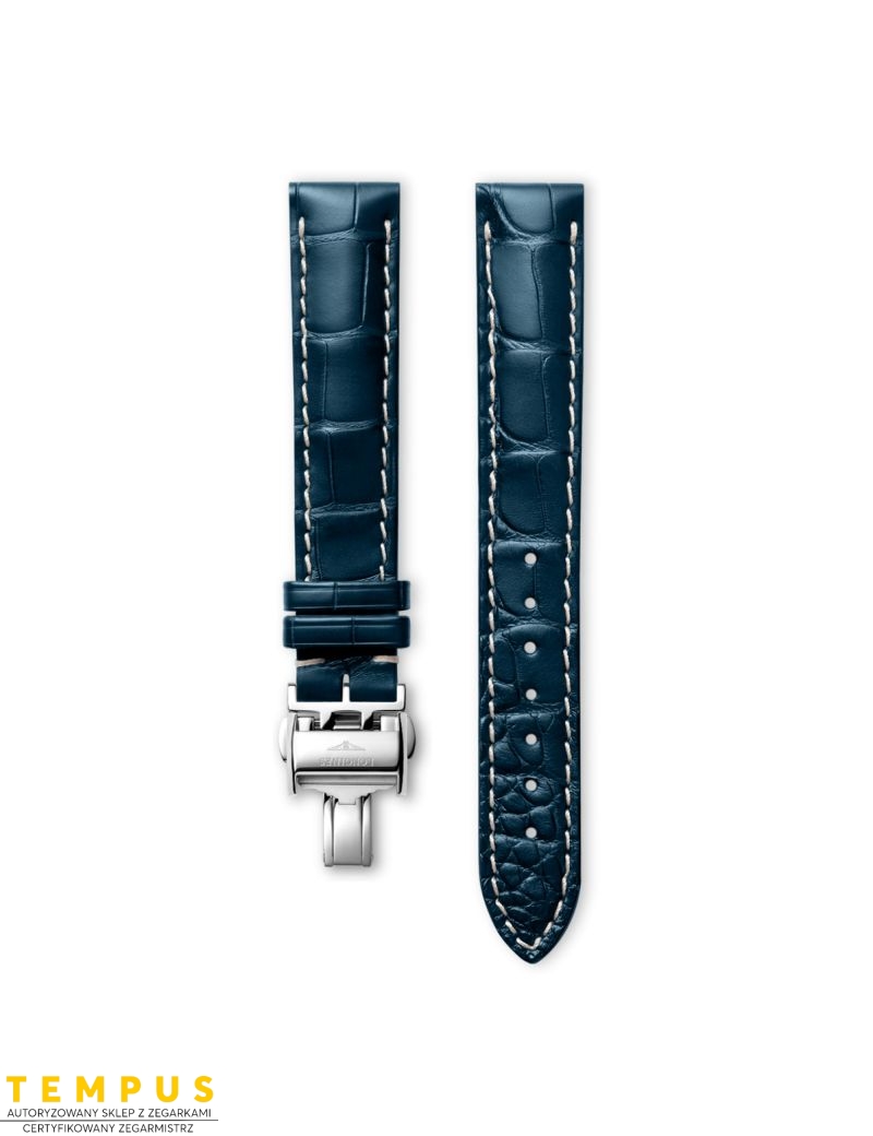 Pasek Longines matowy niebieski ze skóry aligatora L682153040 - LONGINES - paski do zegarków Pasek Longines matowy niebieski ze skóry aligatora L682153040 - LONGINES - paski do zegarków