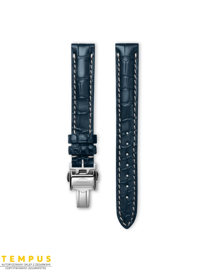 Pasek Longines matowy niebieski ze skóry aligatora L682153041 - LONGINES - paski do zegarków Pasek Longines matowy niebieski ze skóry aligatora L682153041 - LONGINES - paski do zegarków