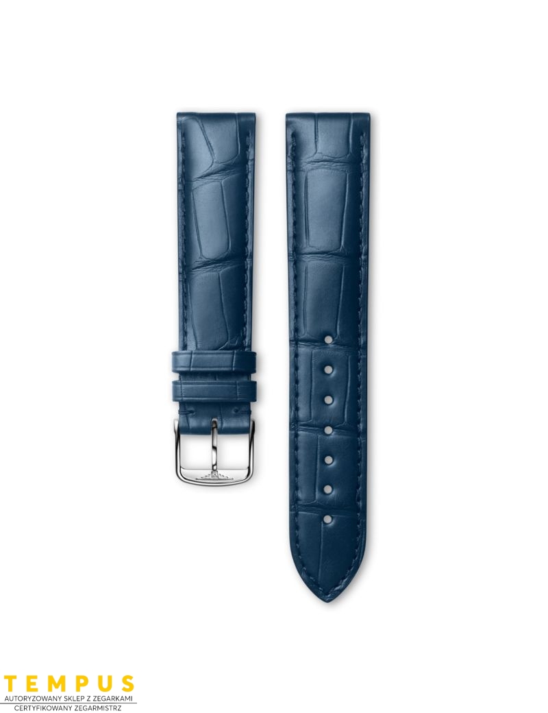 Pasek Longines matowy niebieski ze skóry aligatora L682154063 - LONGINES - paski do zegarków Pasek Longines matowy niebieski ze skóry aligatora L682154063 - LONGINES - paski do zegarków