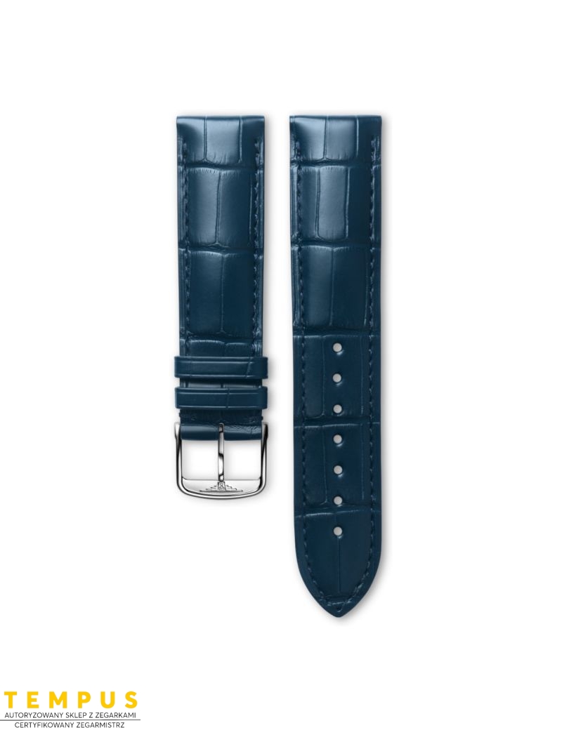 Pasek Longines matowy niebieski ze skóry aligatora L682154080 - LONGINES - paski do zegarków Pasek Longines matowy niebieski ze skóry aligatora L682154080 - LONGINES - paski do zegarków