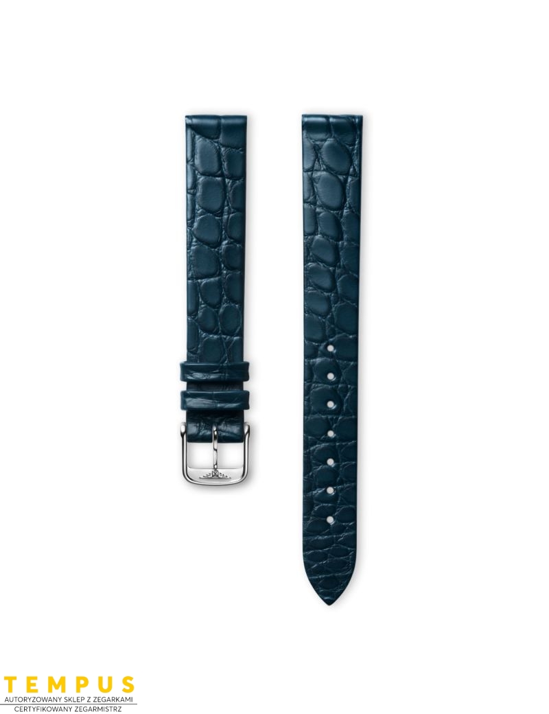 Pasek Longines matowy niebieski ze skóry aligatora L682155061 - LONGINES - paski do zegarków