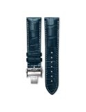 Pasek Longines matowy niebieski ze skóry aligatora L682159818 - LONGINES - paski do zegarków