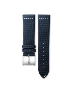 Pasek Longines matowy niebieski ze skóry cielęcej L682161565 - LONGINES - paski do zegarków