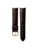 Pasek Longines matowy brązowy ze skóry aligatora L682101244 - LONGINES - paski do zegarków