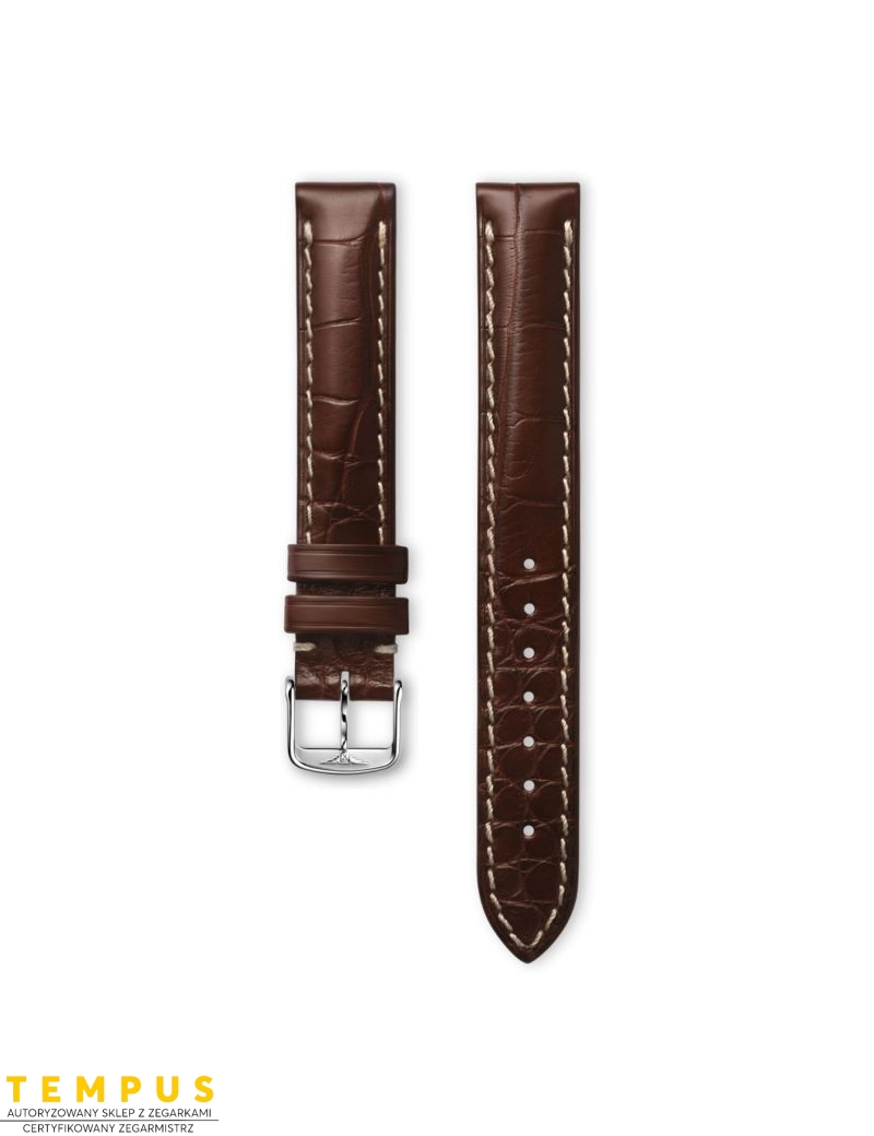 Pasek Longines matowy brązowy ze skóry aligatora L682101351 - LONGINES - paski do zegarków Pasek Longines matowy brązowy ze skóry aligatora L682101351 - LONGINES - paski do zegarków