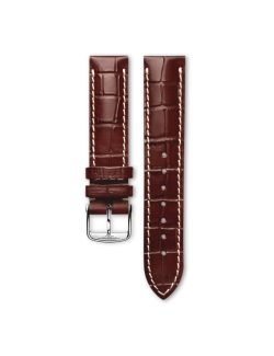 Pasek Longines matowy brązowy ze skóry aligatora L682101353 - LONGINES - paski do zegarków