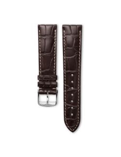 Pasek Longines matowy brązowy ze skóry aligatora L682109799 - LONGINES - paski do zegarków