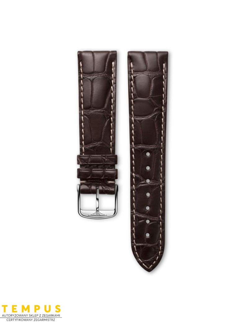 Pasek Longines matowy brązowy ze skóry aligatora L682109799 - LONGINES - paski do zegarków Pasek Longines matowy brązowy ze skóry aligatora L682109799 - LONGINES - paski do zegarków