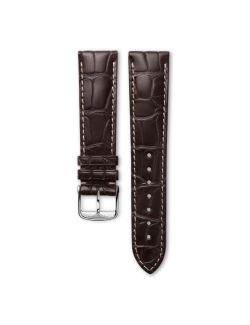 Pasek Longines matowy brązowy ze skóry aligatora L682109818 - LONGINES - paski do zegarków