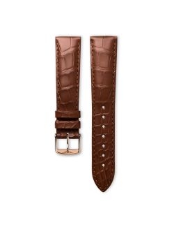 Pasek Longines matowy brązowy ze skóry aligatora L682110930 - LONGINES - paski do zegarków