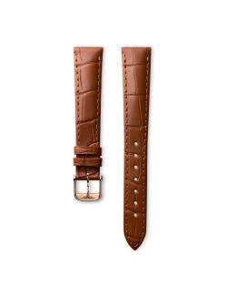 Pasek Longines matowy brązowy ze skóry aligatora L682110935 - LONGINES - paski do zegarków