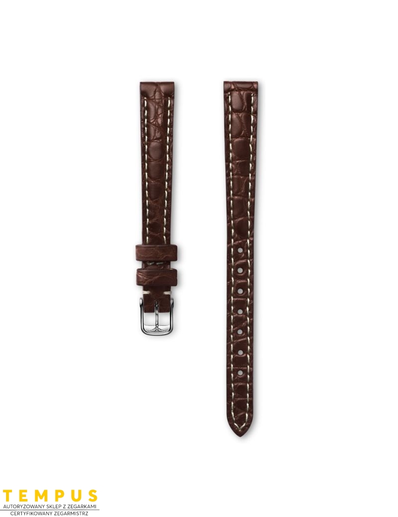 Pasek Longines matowy brązowy ze skóry aligatora L682112060 - LONGINES - paski do zegarków