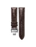 Pasek Longines matowy brązowy ze skóry aligatora L682120161 - LONGINES - paski do zegarków
