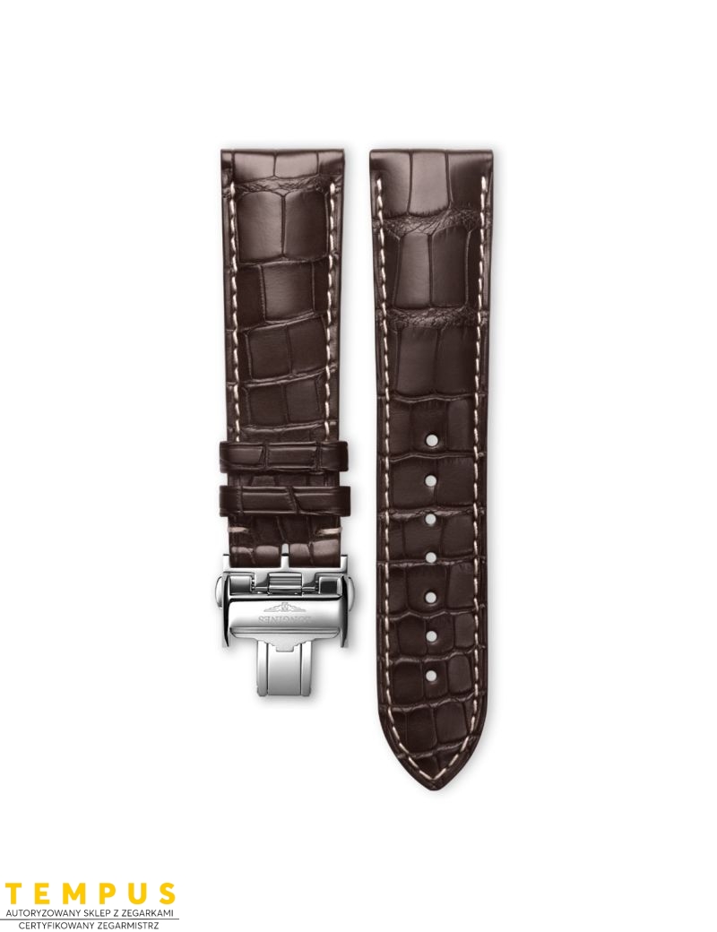 Pasek Longines matowy brązowy ze skóry aligatora L682120161 - LONGINES - paski do zegarków Pasek Longines matowy brązowy ze skóry aligatora L682120161 - LONGINES - paski do zegarków