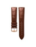 Pasek Longines matowy brązowy ze skóry aligatora L682120476 - LONGINES - paski do zegarków